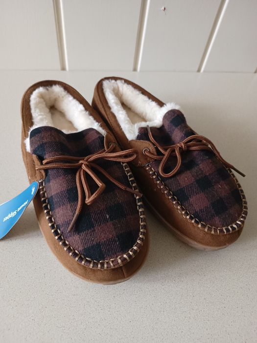 Ocieplane mokasyny męskie