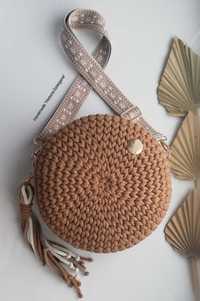 Crochet round bag Handmade Szydelłkowe