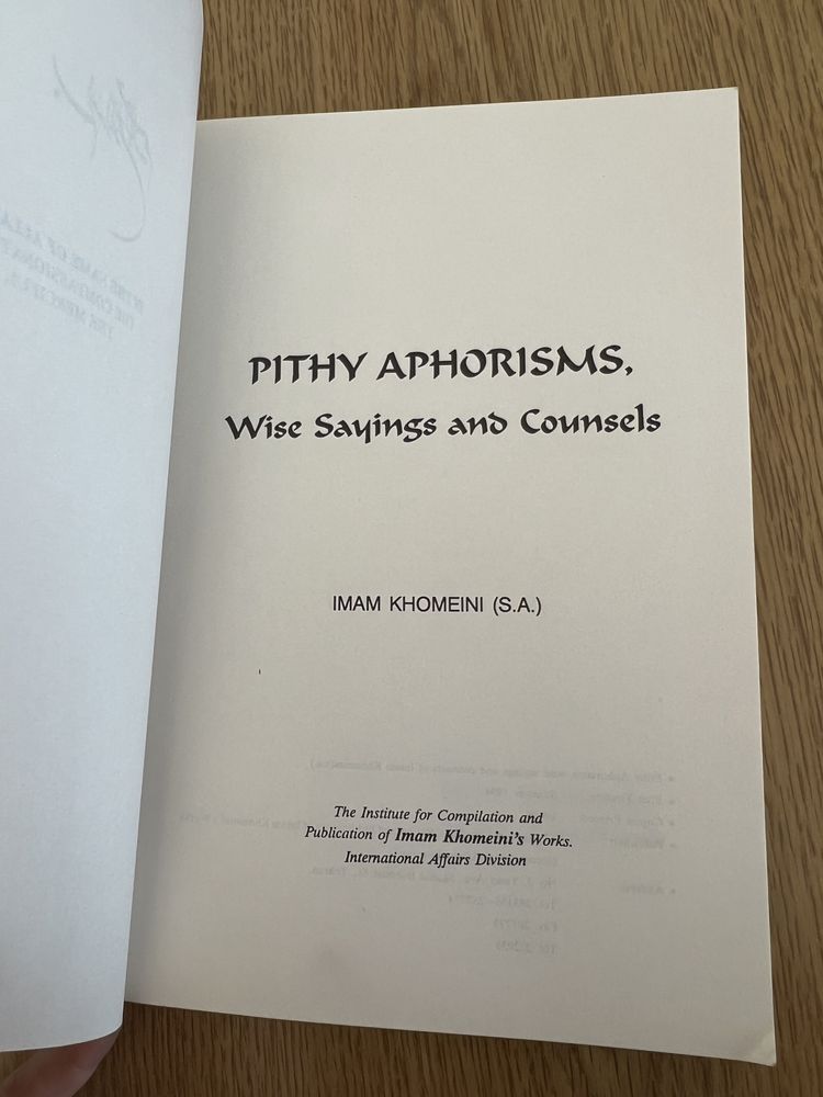 Książka Pithy Aphorisms, Wise Sayings and Counsels