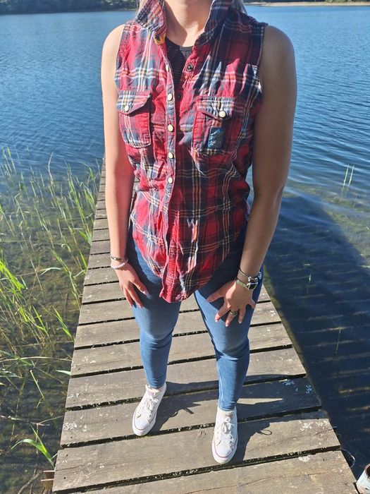 Czerwona koszula w kratę Superdry - JESIEŃ 2025
