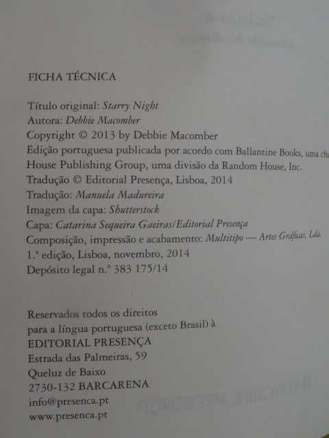 O Brilho das Estrelas de Debbie Macomber - 1ª Edição