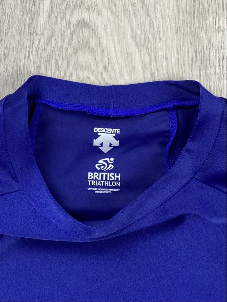 Descente футболка терма M размер спортивная синяя оригинал
