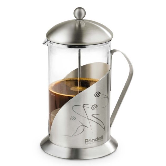 Френч-пресс для кофе чая Rondell Tasse 0.6 л. Запасная колба в подарок