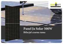 Panele fotowoltaiczne Ja Solar 500W, bifacial, czarna rama CENA BRUTTO