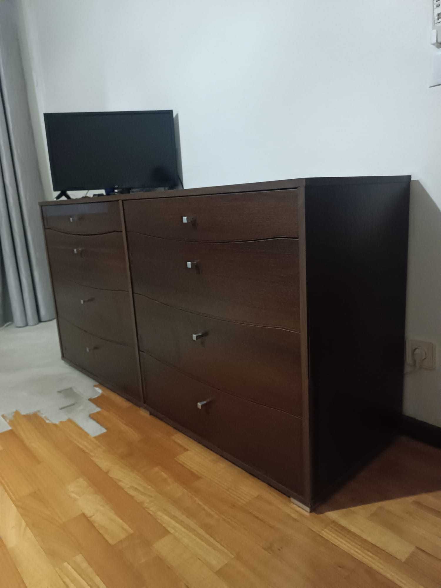 Cómoda quarto castanha