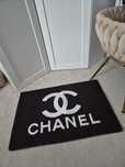 Dywan chanel  60x90 czarny glamour