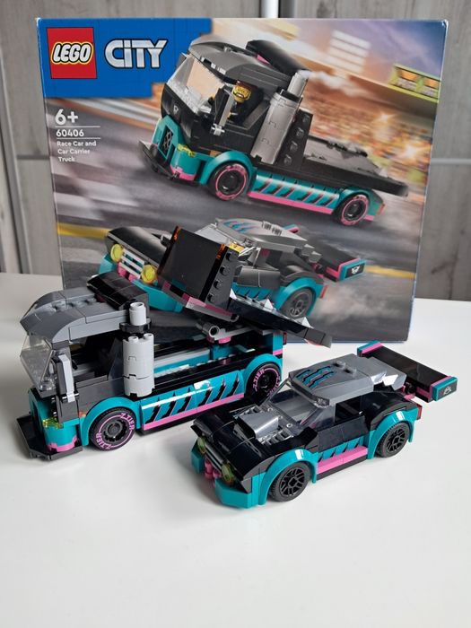 Lego city 60406 samochód wyścigowy z lawetą
