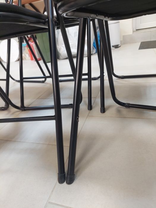 Складані Стільці, чорні, металеві