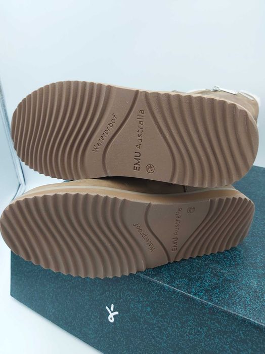 NOWE śniegowce kozaki EMU AUSTRALIA skóra brąz gravelly leather 37 w/f