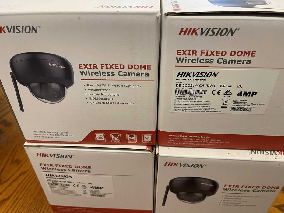 Zestaw monitoringu Hikvision, 4x Kamera Wi-Fi, Rejestrator, 2 Routery
