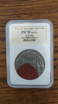 Moneta srebrna 20zł Malbork Castle PCG PR70