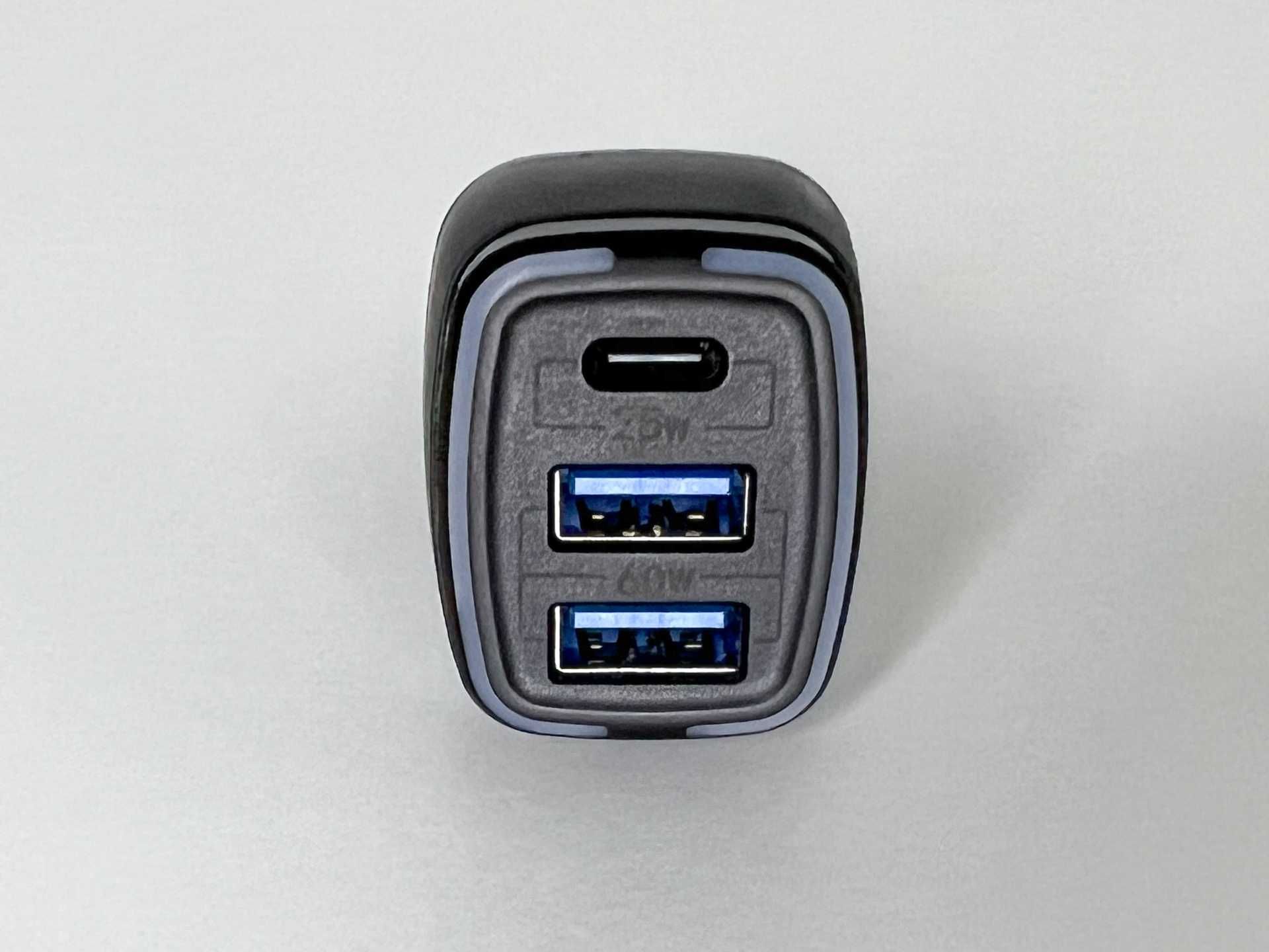 Carregador de isqueiro c/ 3 portas ( 2x USB-A, 1x USB-C) 85W ASOMETECH