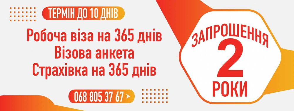 Пакет документів для отримання візи
