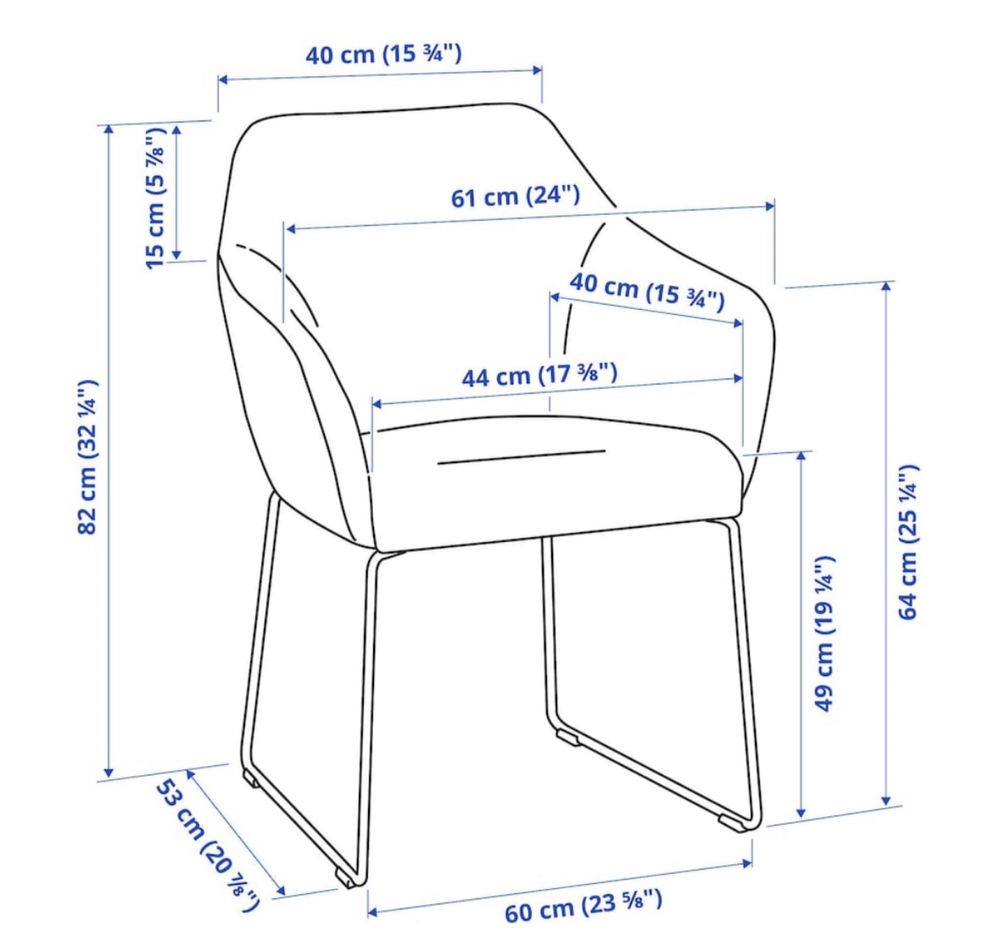 TOSSBERG 205.182.33 krzesło metal czarny aksamit zielony nowe IKEA