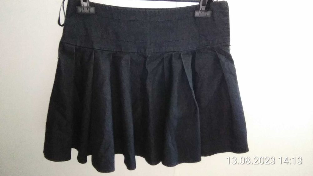 OASIS Granatowa Spódnica z koła 38