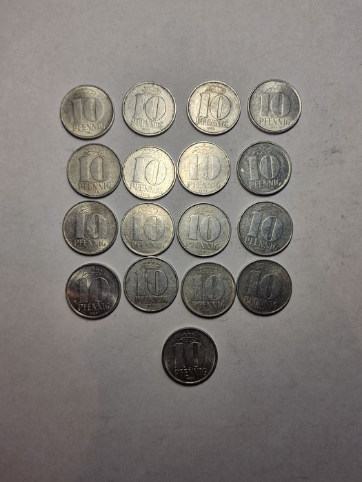 Zestaw monet 10 Pfening NRD