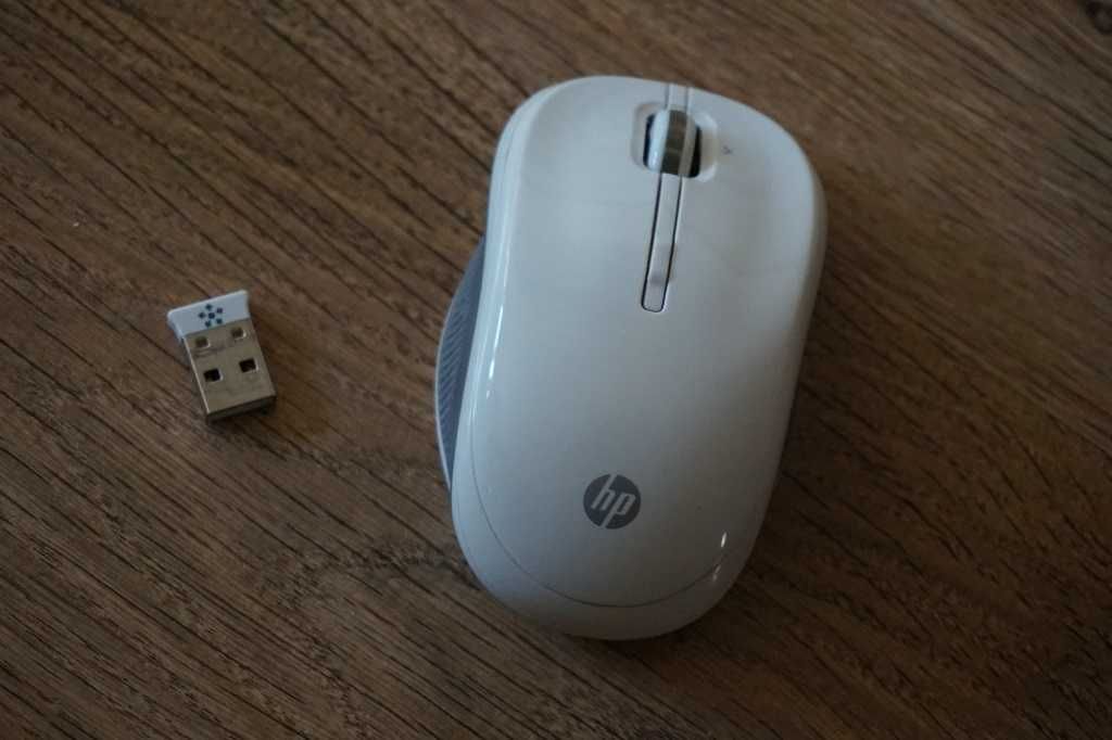 Mysz bezprzewodowa HP X3300, biała, adapter
