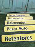 Placas de sinalização - Alumínio (Fácil de substituir o texto)