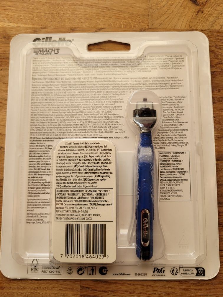 Gillette Mach 3 wkłady 4 szt rączka 1 szt