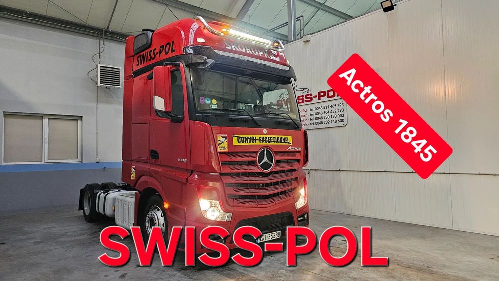 Mercedes-Benz ACTROS 1845 MEGA Pierwszy właściciel Klimatyzacja Postojowa FH500  Ciągnik Siodłowy Volvo Scania S Man