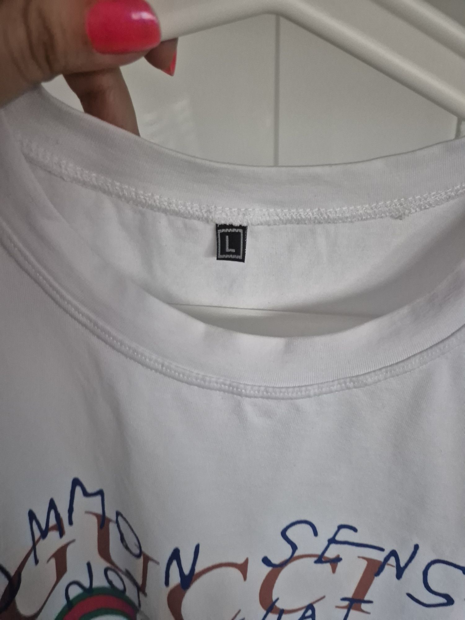 Koszulka tshirt L biała jak gucci