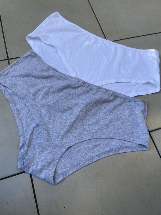 Majtki figi roz.46/48 szare biale bawelniane nowe
