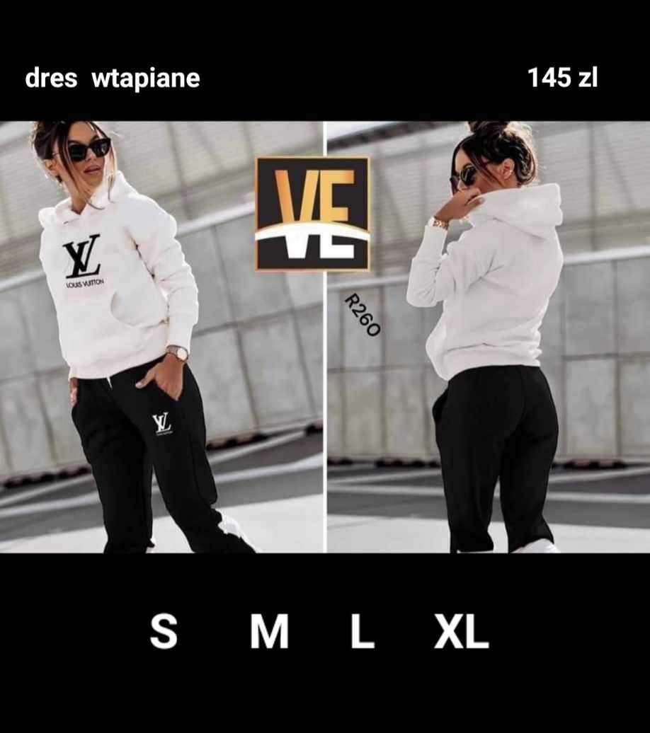 Nowy Komplet Damski Wtapiane logo S M L XL Różne modele.