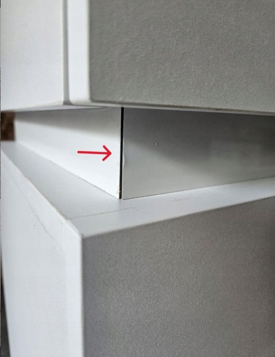 Szafka nocna stolik boczny nocny z szufladami z kolorowymi LED ZŁOŻONA