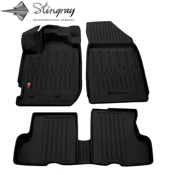 Гумові 3D коврики в салон Рено Captur/ Clio/ Dokker/ Express/ Duster