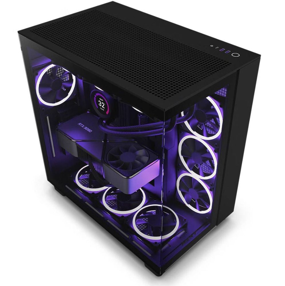 Caixa ATX NZXT H9 Flow Vidro Temperado Preta
