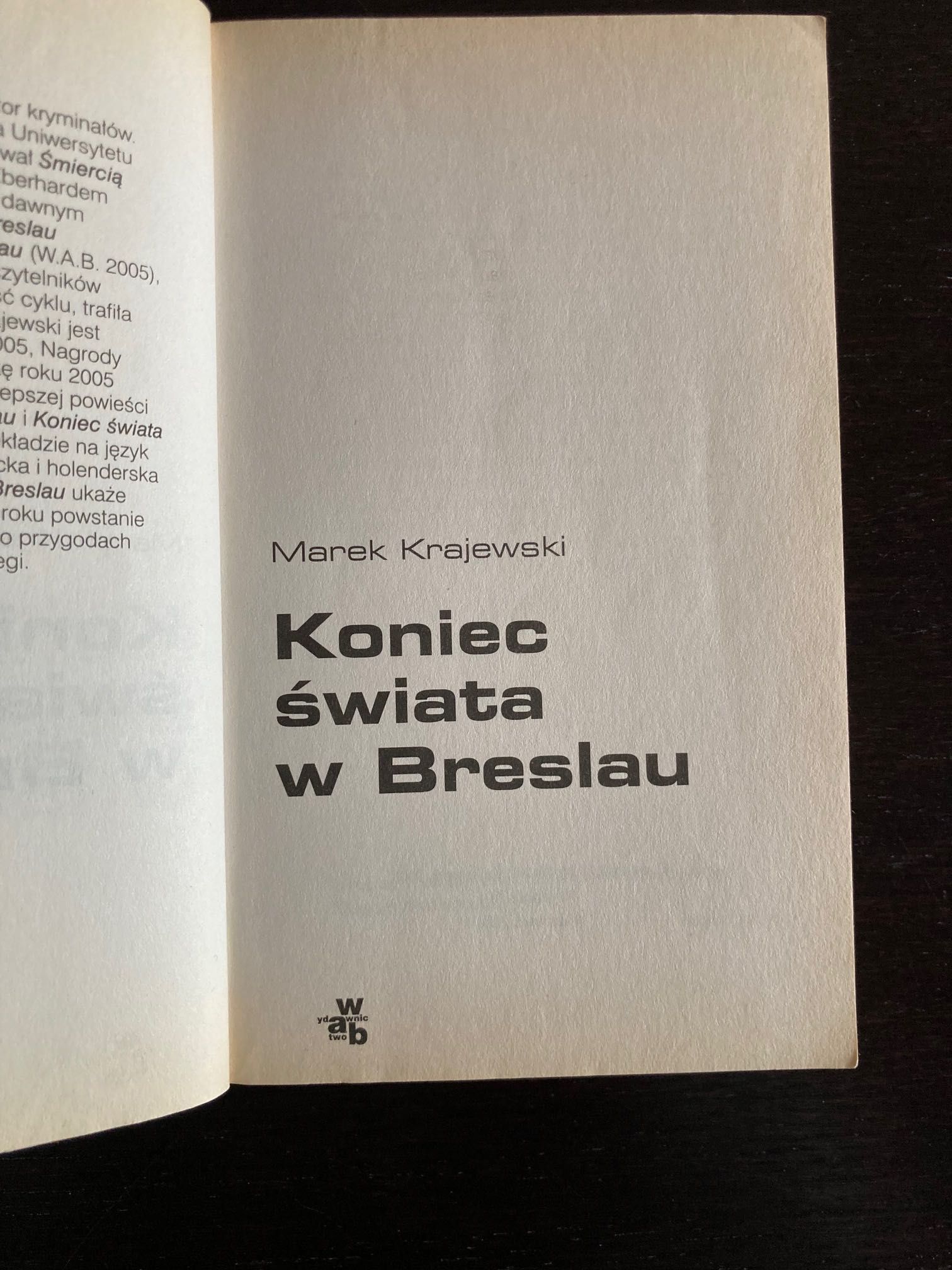Marek Krajewski - Koniec świata w Breslau