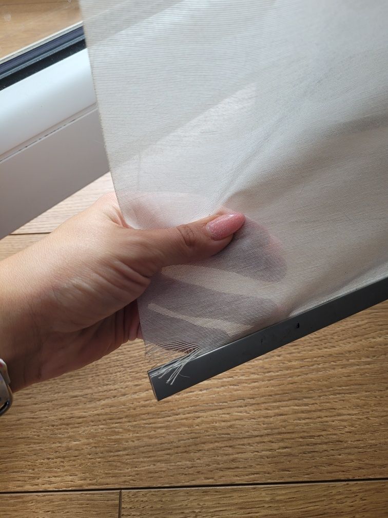 Firany panelowe zaslony Ikea liście białe