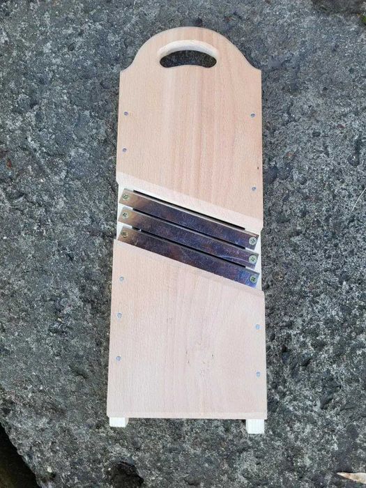 Деревянная шинковка для капусты 3 лезвия из нержавеющей стали