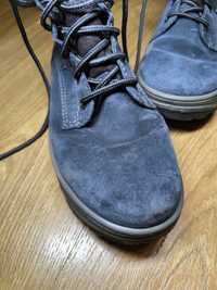 Замшеві черевики синього кольору демісезонне взуття