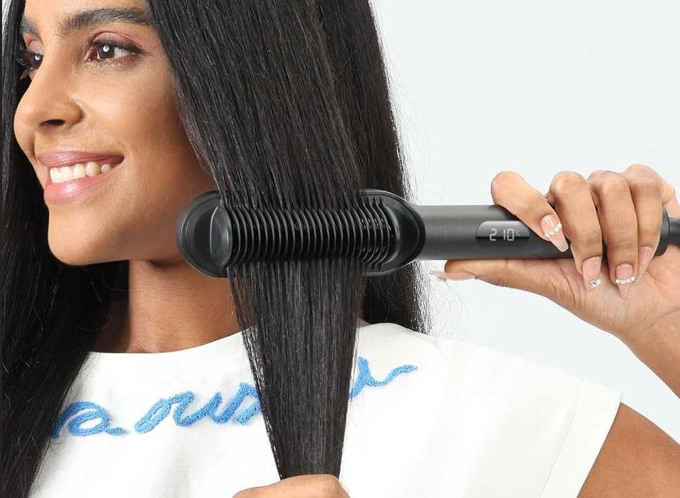 Jonowa prostownica szczotka do prostowania włosów parwin pro beauty