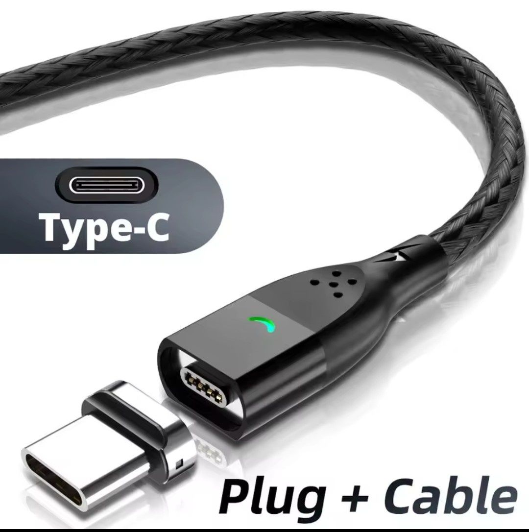 Cabo magnético 3A USB-C 2m - portes grátis