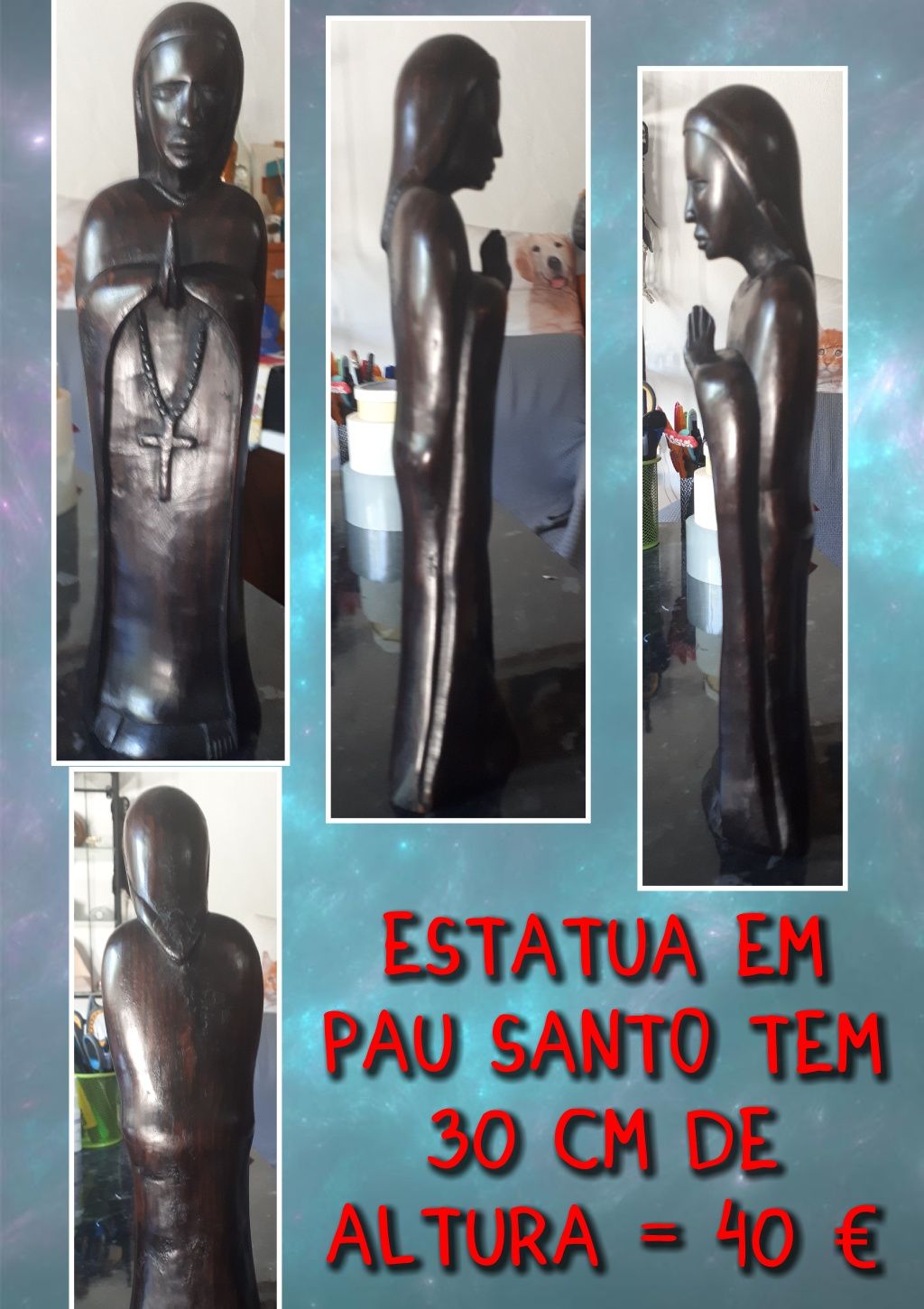 Estátua de pau santo