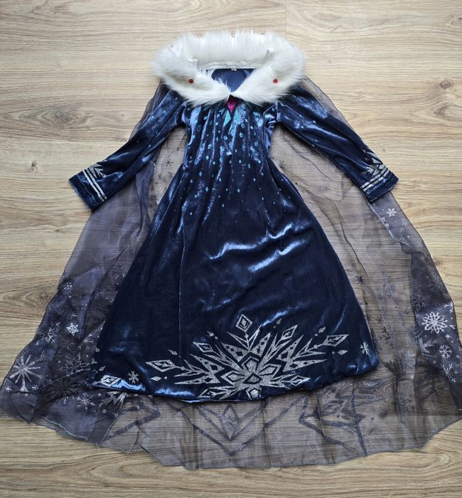 Kostium przebranie strój dziewczynka ELSA Elza Kraina Lodu 100 3-4 lat