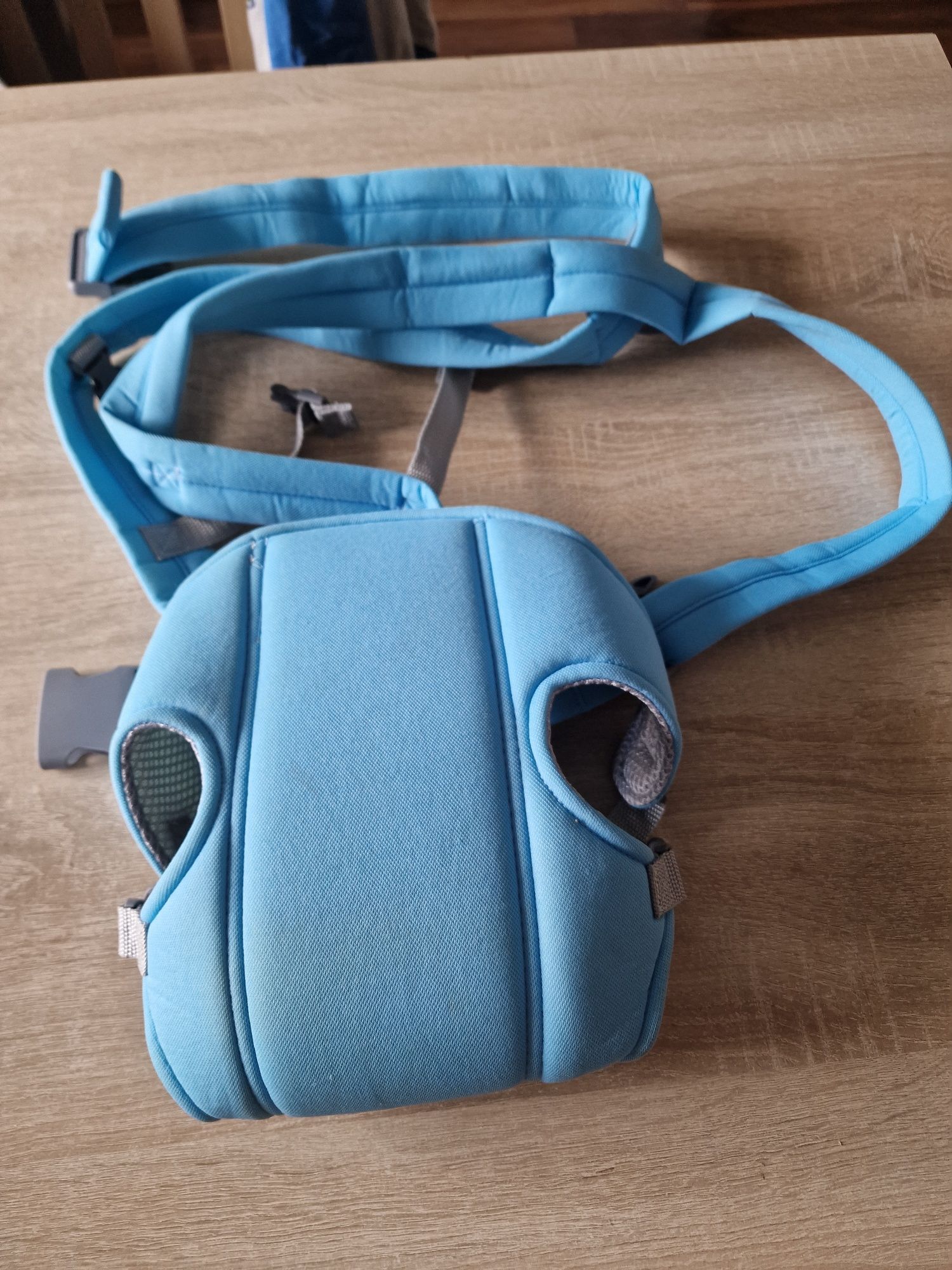 Nosidło nosidełko biodrowe do noszenia dziecka niebieskie