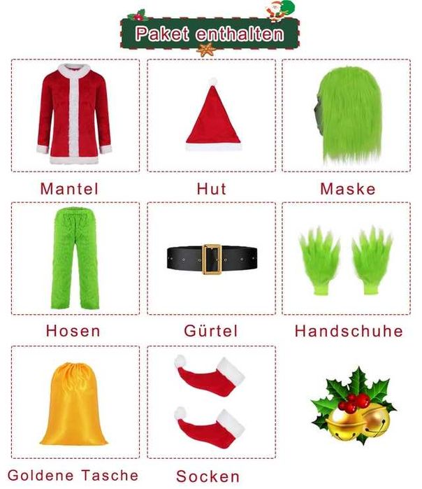 Strój kostium Grinch Świąt nie będzie 3XL 4XL dla dorosłych