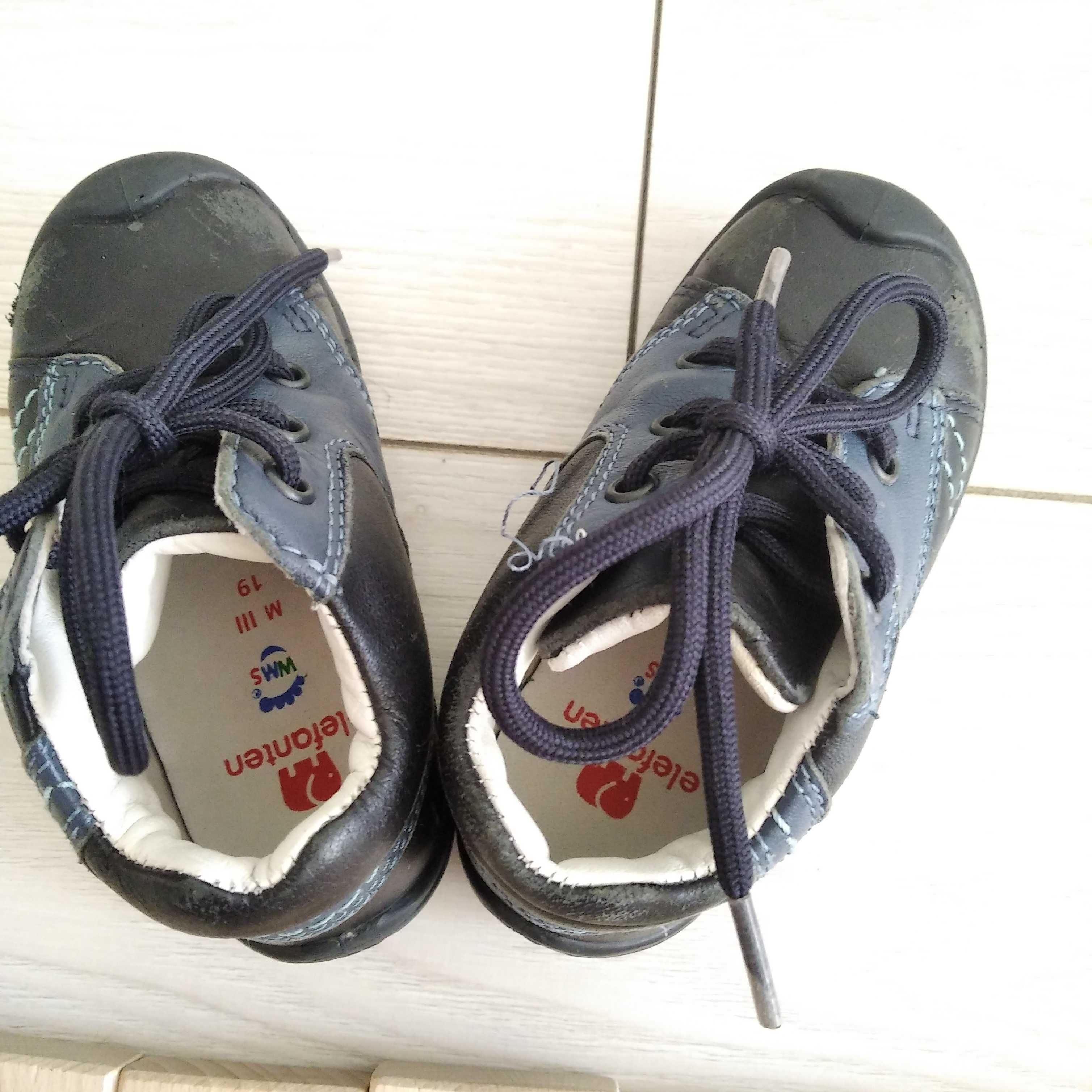 Buty jesienne dla chłopca sznurowane skórzane Elefanten r. 19 długość