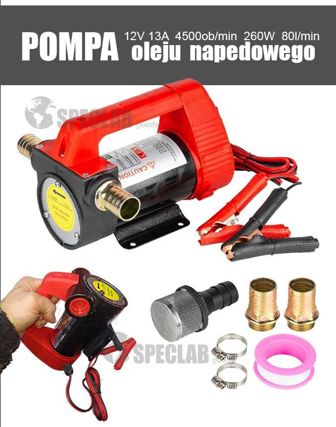 Pompa do Oleju DIESEL 12V 80L/min