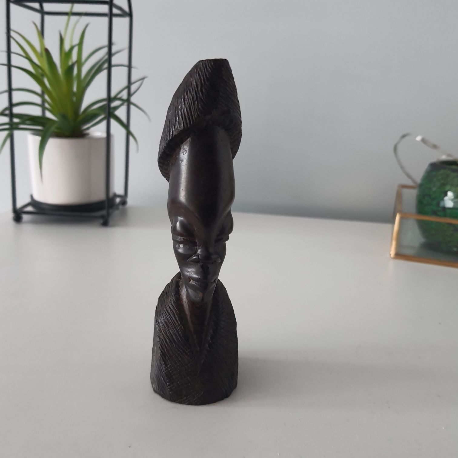 Mężczyzna figurka drewniana afrykańska drewno heban Rzeźba Kenia NOWA
