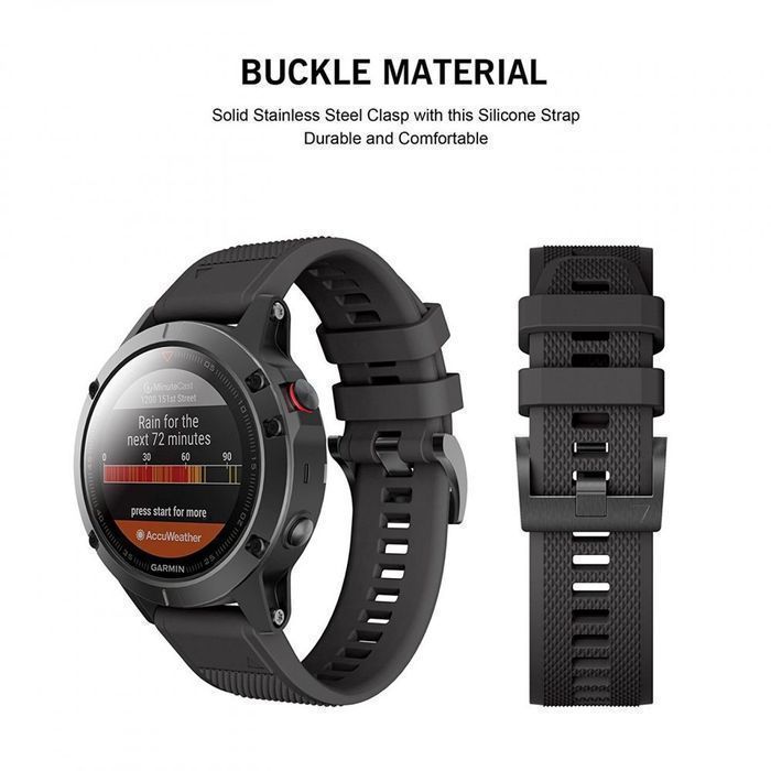 Tech-Protect Smooth Garmin Fenix 5 / 6 / 6 Pro / 7 Black