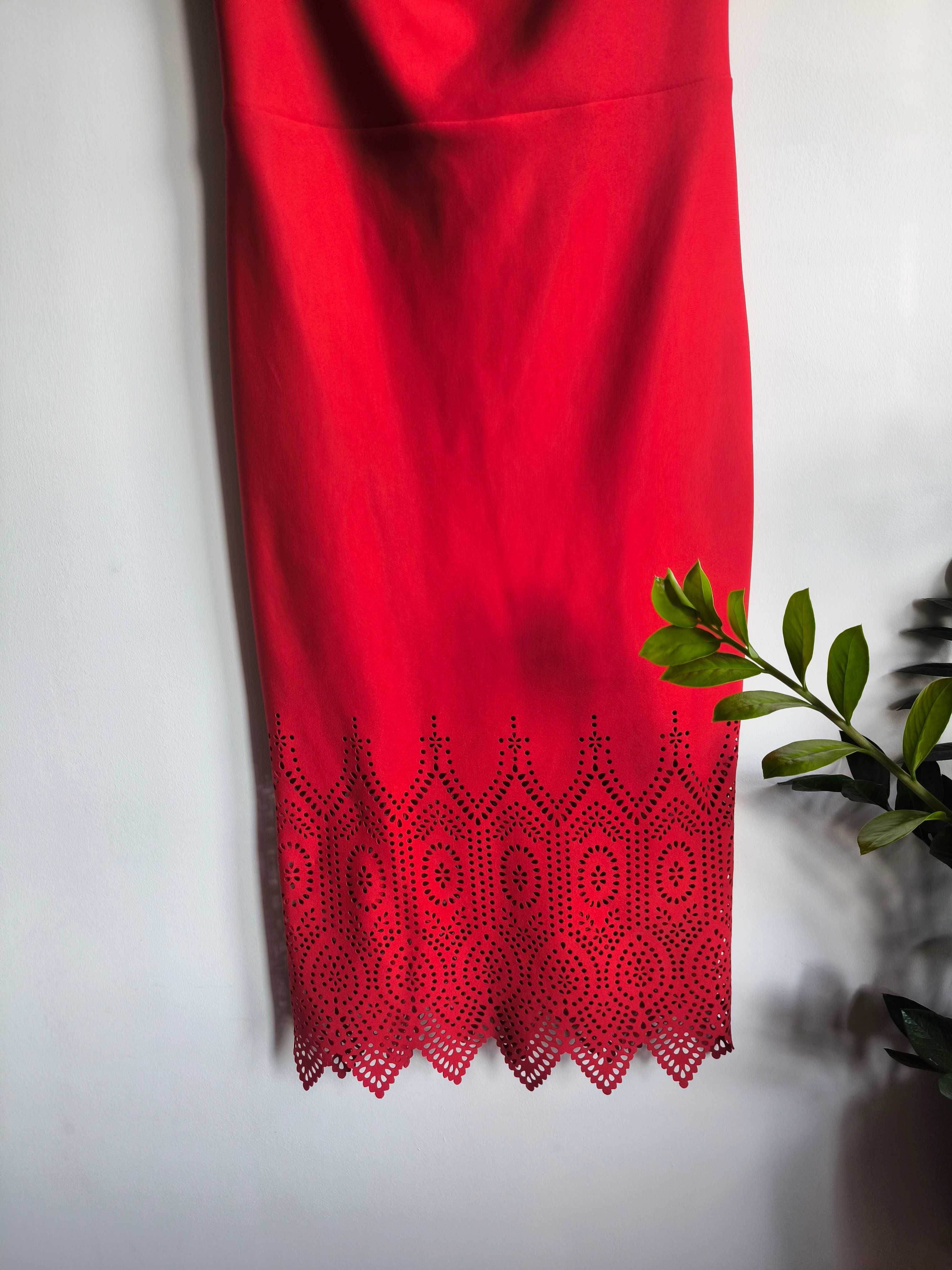 Elegancka czerwona sukienka MIDI Next Dresses – rozmiar L/40