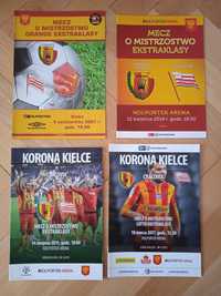 programy meczowe Korona Kielce -Cracovia Kraków ,zestaw 4 różnych