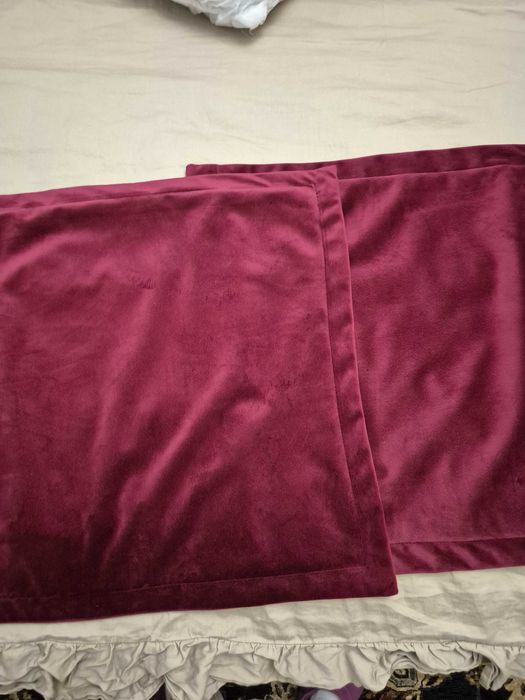 Poszewki welur bordo eurofirany