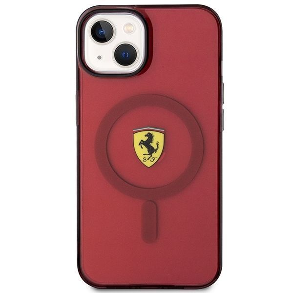 Etui Ferrari Translucent MagSafe dla iPhone'a 14/15/13 6,1" - Czerwony