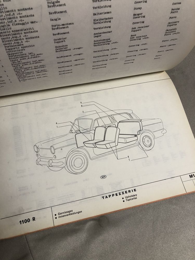 Manual de peças Fiat 1100