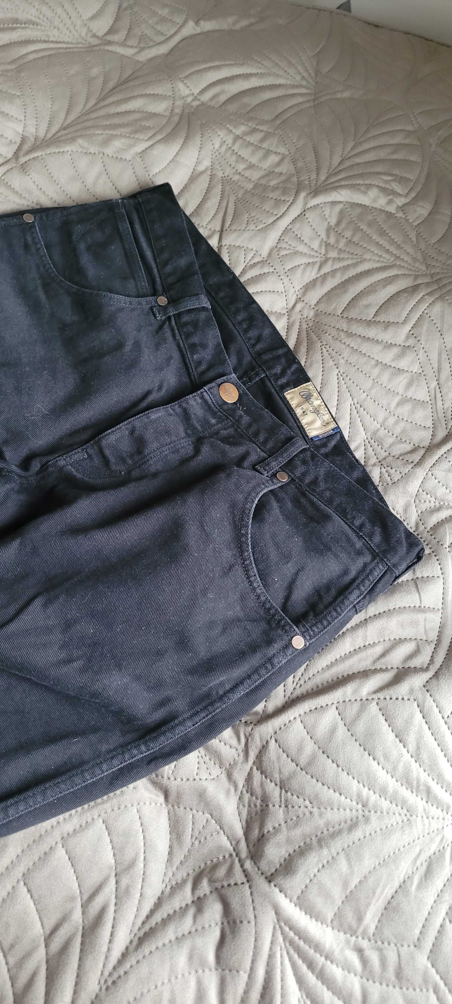 Wrangler 36/32 Denim Jeans Spencer stan super czarne bawełna slim fit